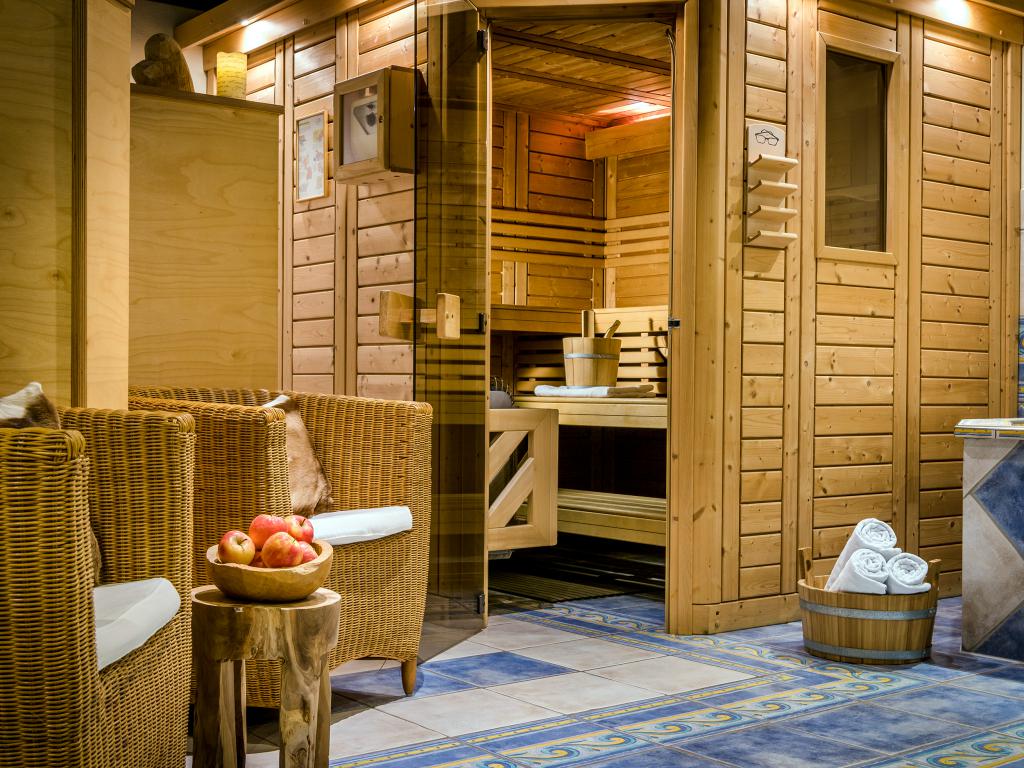 Finnische Sauna im Wellness-Bereich